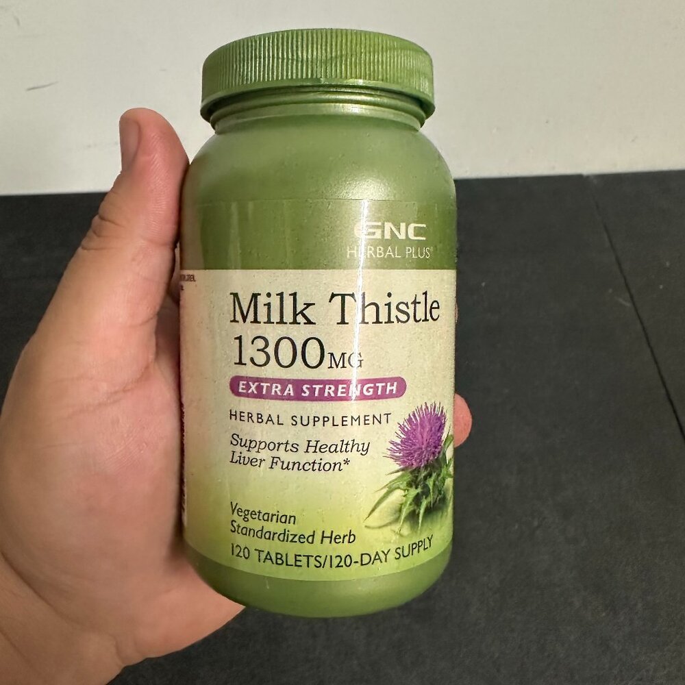 GNC Herbal Plus Milk Thistle 1300MG Extra Strength 120 Tablets 09/2027